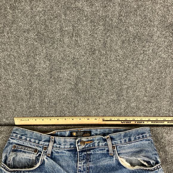 J Riggins Jeans Mens Size 36x34 Distressed Light Wash Straight Fit Denim - Picture 5 of 10